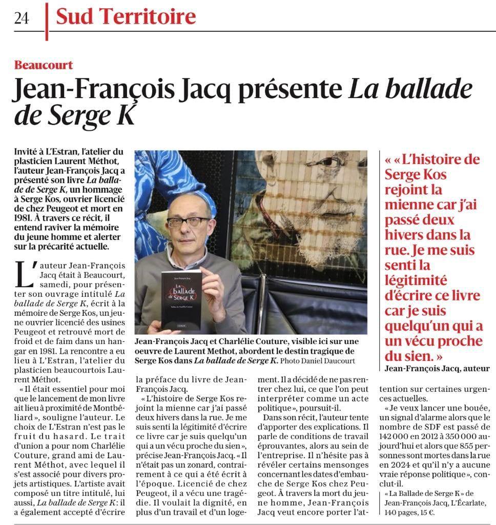 L est republicain la ballade de serge k 22 fevrier 2026